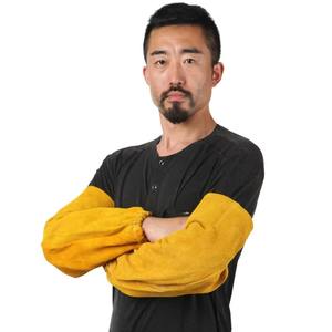 Mangas de soldadura de seguridad Mangas de soldadura de cuero dividido de alta calidad ignífugas - Product Image 2