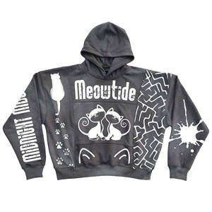 Sweats à capuche pour hommes en tissu mélangé coton, style streetwear vintage, effet délavé - Product Image 1