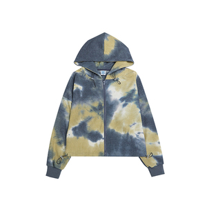 2025 New Arrival High Quality Custom <b>Tie</b> <b>Dye</b> Zip-Up <b>Hoodie</b> for Women Breathable Hooded Collar 100% Cotton for Winter - Product Image 3