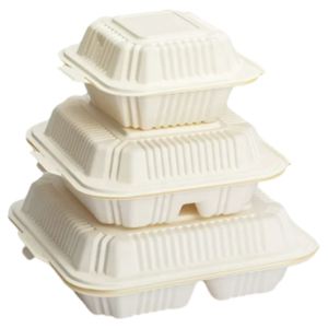 กล่องบรรจุอาหารจากแป้งข้าวโพดแบบย่อยสลายได้ 2 หรือ 3 ช่อง สำหรับขายส่ง กล่องอาหารกลางวันจากแป้งข้าวโพดแบบนำกลับบ้าน - Product Image 6