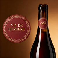 Étiquettes autocollantes en vinyle imperméable personnalisées avec logo imprimé pour emballages de bouteilles de vin, bouteilles en verre, étiquettes alimentaires