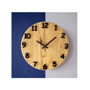 Horloge murale design attrayant en bois de haute qualité forme ronde Design classique décoration de la maison horloge murale - Product Image 5