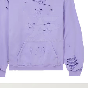 Hoodies Distressed Haut de Gamme avec Finition Texturée Lisse – Essentiels Distressed pour un Style Urbain Décontracté - Product Image 6