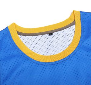 Camiseta deportiva atlética de poliéster 100% para hombre, baloncesto, fútbol americano, uniformes de equipo de rendimiento en blanco, pantalones cortos de malla estampados - Product Image 2