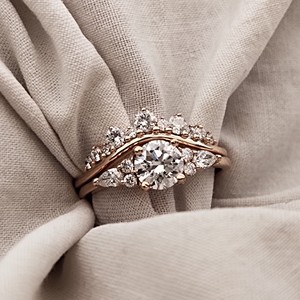Bague en or rose 14K 18K avec diamant brillant cultivé en laboratoire certifié IGI HPHT CVD VVS1, taille brillant, 1CT 3CT 5CT, sertissage en canal, bijoux fins - Product Image 6