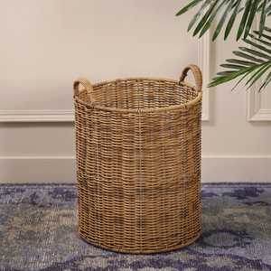 Best Seller Customized Wooden Rectangle Willow Laundry <b>Basket</b> Woven <b>Baskets</b> with Lid Buying in Large Quantity Natural Vietnam - Product Image 3