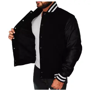 Chaqueta universitaria de estilo retro para hombre, ropa de abrigo de invierno cómoda y cálida, ropa informal con patrón de bordado personalizado - Product Image 4