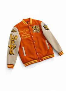 Veste en cuir de haute qualité, manches en cuir, logo personnalisé OEM, broderie, manches en cuir, veste de baseball varsity - Product Image 3