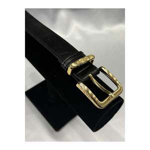 Ceinture pour femme Buckle Bridge, ceinture pour pantalon, ceinture pour veste, ceinture pour robe, ceinture pour chemise - Noir-Or - Product Image 3