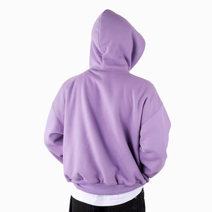 Vente en gros de sweats à capuche pour hommes de haute qualité, coupe classique, logo personnalisé, poche élégante, fermeture éclair, imperméable, tricot uni, teinture unie, quantité en vrac - Product Image 3