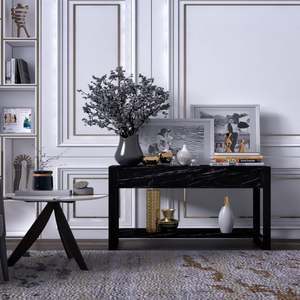 Buffet en bois multifonctionnel pour chambre à coucher, avec tiroirs, console, armoire de rangement, pieds en acier, table de rangement pour la maison - Product Image 3