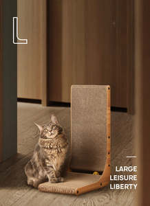 Poste Rascador para Gatos en Forma de L Vertical, Ecológico y Duradero, con Campana, Juguetes para Trepar, Corrugado y Antideslizante - Product Image 3