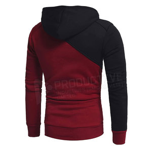 Sudaderas de algodón ajustadas para hombre, ropa de invierno informal con técnica de tinte liso, sudaderas con capucha y sudaderas - Product Image 3