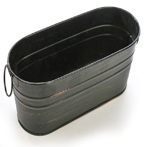 Color negro de lujo con diseño de decoración de metal de rebaño estándar Macetas y macetas de jardín de Lujo Grandes a precio de mayorista - Product Image 2