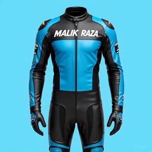 Usine directe moto cuir course exportation prêt premium peau de vache motard costume avec bosse CE niveau 2 Protection prix de gros - Product Image 3