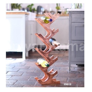 ชั้นวางไวน์ทำจากเหล็กทองแดงเหมาะสำหรับวางบนเคาน์เตอร์ห้องครัวหรือตู้แสดงหรือเก็บของ - Product Image 6