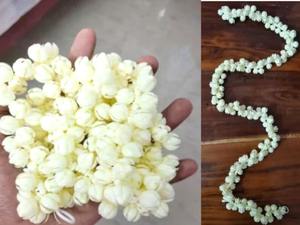 พวงมาลัยดอกมะลิประดิษฐ์อินเดีย mullapoov maala idols กรอบรูปงานเฉลิมฉลองปีใหม่การแข่งขันเต้นรำบ้านงานแต่งงาน - Product Image 2