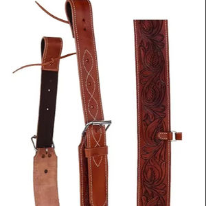 Circunferencia trasera de flanco de caballo occidental de cuero Premium personalizable para ropa Ecuestre para equitación occidental - Product Image 1