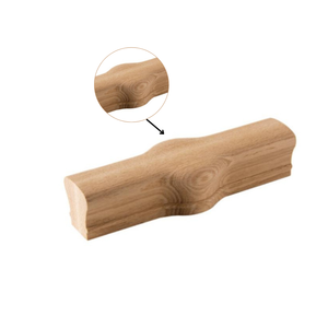 Raccord de main courante en bois de chêne rouge naturel écologique-Capuchon tandem EFS-7020 moderne pour tout escalier - Product Image 1