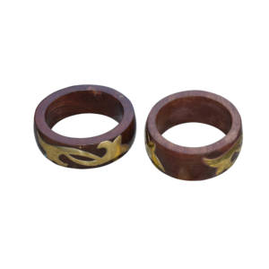 Wood Crafts Jewelry Vintage Inspired Wooden Bangles Women <b>Girl</b> Wood Bangle <b>Bracelets</b> Metal Brass Bangle - Product Image 2