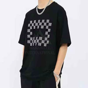 Camisetas de Hombre con Pedrería, Último Diseño de Ropa Urbana, Color Sólido, Talla Adulto - Product Image 6