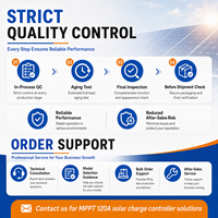 Contrôleur de charge solaire MPPT 480V 120A 12V - 192V universel avec écran tactile pour système solaire hors réseau domestique et camping-car