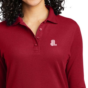 เสื้อเชิ้ตผ้าโพลีเอสเตอร์ผสมคอตตอนแบบสั่งทำพิเศษสำหรับผู้หญิง สวมใส่สบาย ระบายอากาศได้ดี เป็นมิตรกับสิ่งแวดล้อม แขนยาว ติดกระดุมสองเม็ด - Product Image 6