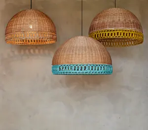 Nuevo producto ratán luz pantalla colgante de pared decoración dormitorio y sala de estar hecho a mano OEM personalizado Vietman hecho a mano - Product Image 3