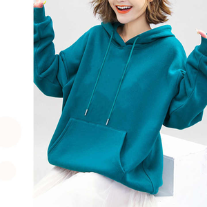 Sudadera con capucha de logotipo personalizado de alta calidad para mujer, jersey liso, sudaderas con hombros caídos para mujer - Product Image 3