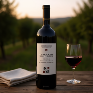 Il Novilunio Romagna Sangiovese DOC Red <b>Wine</b> Refined Fruity Italian 750ml 6 Bottles Per Box-Le Rocche - Product Image 3