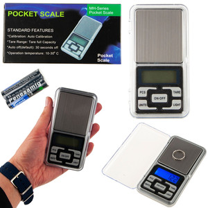 Báscula Electrónica de Bolsillo AG75 de Acero Inoxidable para Joyeros, 200g/0.01g, Báscula de Precisión a Batería, Precisión de 0.001g - Product Image 1