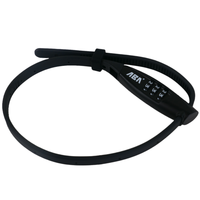 Antivol de vélo ABA Guard Your Ride en alliage d'acier et de zinc à 3 chiffres, 45 cm, avec logo personnalisé, modèle TW ARV-S009, noir