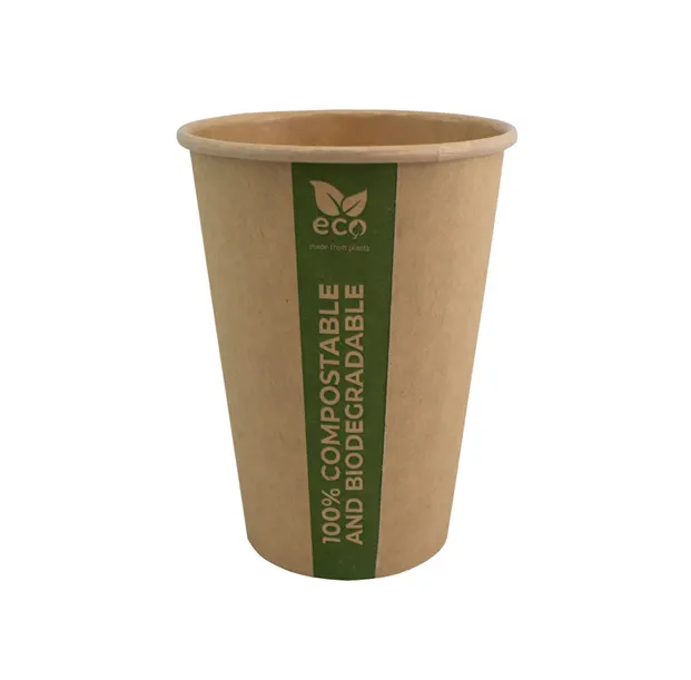 Recyclable और खाद 210ml पीएलए लेपित कागज कप सेवारत गर्म और ठंडे पेय के लिए