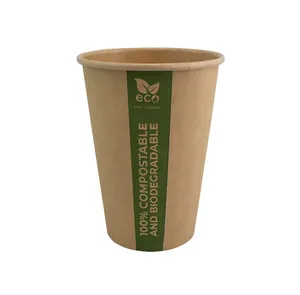 Recyclable and Compostable 210ml PLA Coated Paper Cup for Serving Hot and Cold Drinks