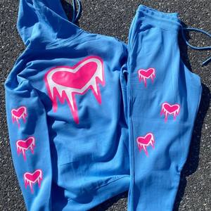 High-Quality Custom Streetwear Mens Tracksuit Custom Logo Printing <b>Oversized</b> Hoodie & <b>Sweatpants</b> 2-Piece Set For Men - Product Image 5