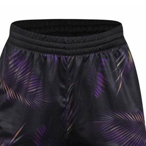 Shorts de bain imprimés de qualité supérieure pour hommes, style anime, taille oversize, noirs, avec logo personnalisé, sublimation, pour la plage - Product Image 3