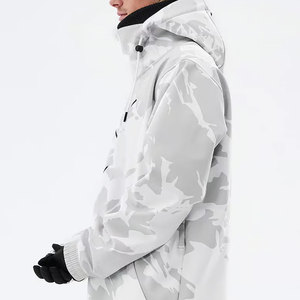 Vêtements d'hiver Matériau chaud de haute qualité pour hommes Snowboard Hoodie Zip Up Pocket Space Style Men Snowboard Hoodie - Product Image 6