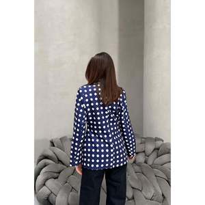 Blazer à pois bleu marine - Bleu marine - Product Image 6