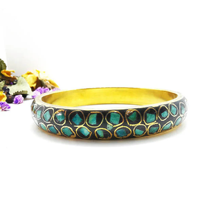 Bracelet de mode en os de laiton de haute qualité fabriqué en Inde bijoux à la main pour femmes avec placage à l'or prix d'usine direct - Product Image 4