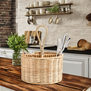 ตะกร้าหวายแบบสานพร้อมที่จับ8 ", 2025เครื่องใช้บนโต๊ะอาหารและเครื่องใช้ในครัวขายส่งโดย - Product Image 3