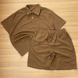 Camiseta elegante Premium de verano personalizada para hombre 2025 y conjunto de pantalones cortos informales de algodón transpirable con patrón impreso - Product Image 4