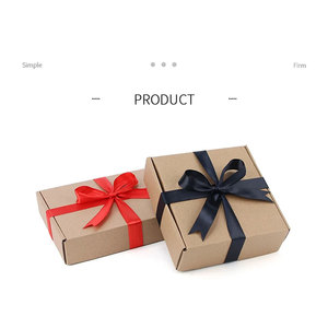 Caja de avión Kraft personalizable transporte de ropa corrugado cartón pequeño con impresión en relieve admite Logotipo de tamaño personalizado - Product Image 4