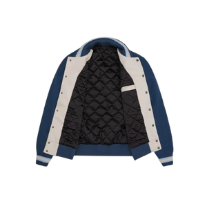 Veste d'hiver universitaire en laine et polyester pour homme, haute qualité, coupe-vent, personnalisable, style varsity. - Product Image 3