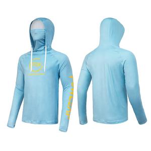 Chemise de pêche à capuche à manches longues pour hommes Design personnalisé Protection UV Respirant Séchage rapide Impression par sublimation de haute qualité - Product Image 6
