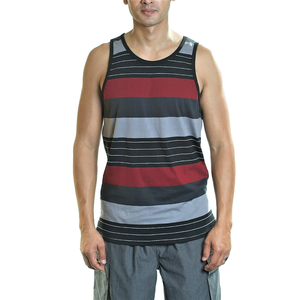 Stylish <b>Striped</b> <b>Tank</b> <b>Top</b> For Men Customized Comfortable Soft Cotton Slim Fit O Neck Sleeveless Men's <b>Tank</b> <b>Top</b> From Bangladesh - Product Image 4
