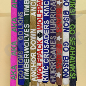 CRYSTAL CRAFT Sangle de sac à main en verre perlé de style indien personnalisée avec des perles de graines d'or blanc Accessoires de mode pour sacs - Product Image 2