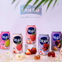 Tropi Fresh NFC Fruitdrank 330ml Aluminium Korte Blikje Magere Versie Met Smaak 100% Fruitpuree Watermeloen Papaya Passievrucht