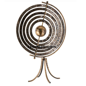 รูปปั้นตกแต่งบนโต๊ะสำหรับบ้านออฟฟิศรูปปั้นทำจากทองฐานหินอ่อนโลหะอลูมิเนียมหรูหราใหม่รูปทรงไม่ซ้ำใคร - Product Image 5