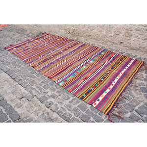 Tapis en laine beige ethnique classique 5.6x10.8 pieds Vintage Style turc Patchwork Rectangle Design pour salon couloir Latex - Product Image 2