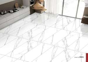 กระเบื้องปูพื้นและผนังเคลือบเงาสูงดีไซน์ทันสมัยขนาด600x1200มม. ทนกรดต้านเชื้อแบคทีเรียวิลล่าใช้พื้นผิวโลหะ - Product Image 2